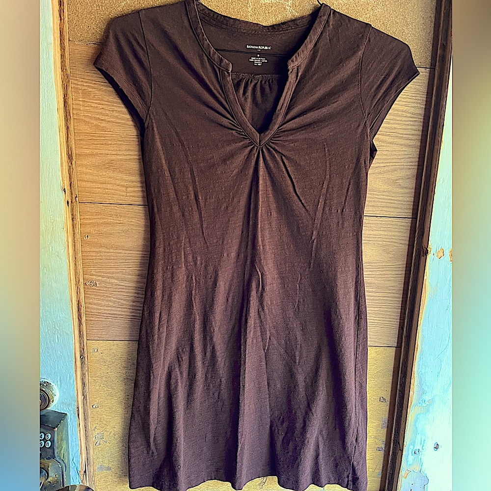 Women’s Banana Republic Brown, short sleeve, T-shirt dress, size S